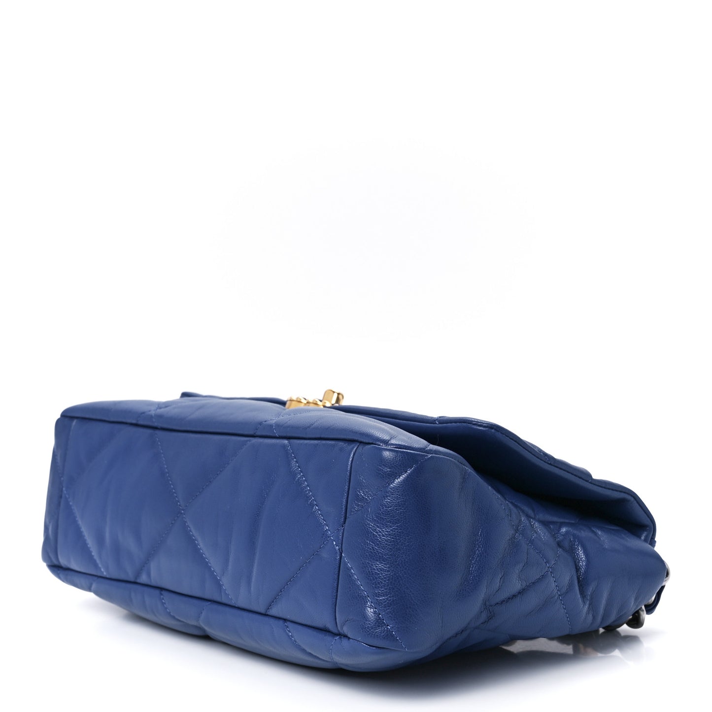 Lambskin Quilted Large Chanel 19 Flap Blue