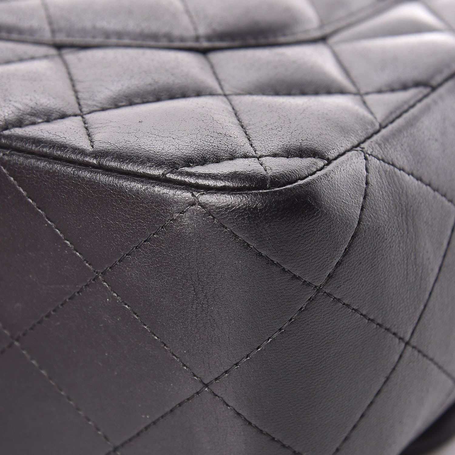 Chanel Lambskin Quilted Jumbo Double Flap Black 13 of 16