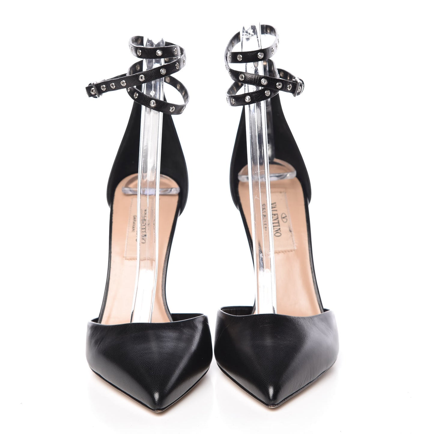 Nappa Love Latch Ankle Wrap 100mm Pumps 35.5 Black
