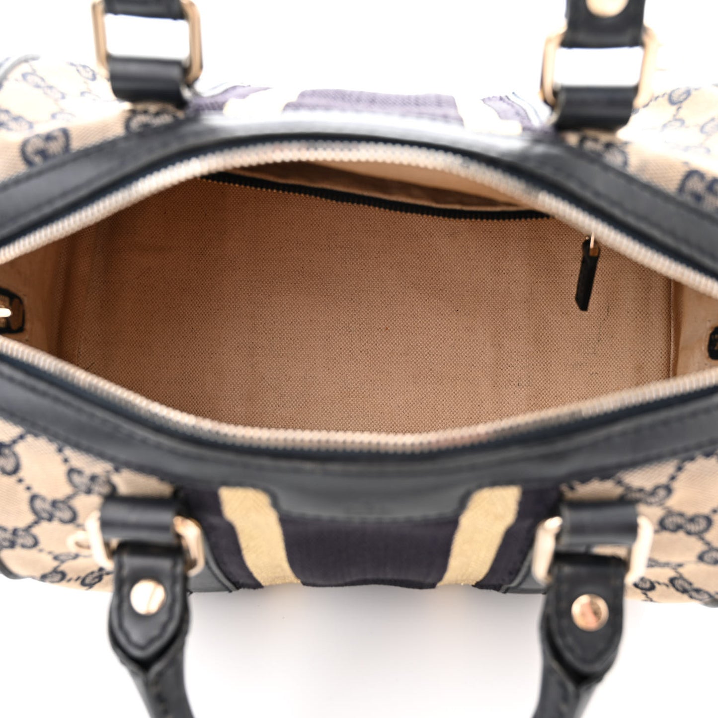 Monogram Vintage Web Small Boston Navy