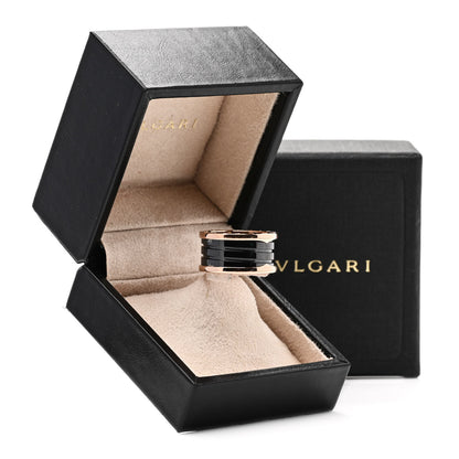 Bulgari 18K Rose Gold Black Ceramic B.Zero1 Four-Band Ring 57 8 7 of 7