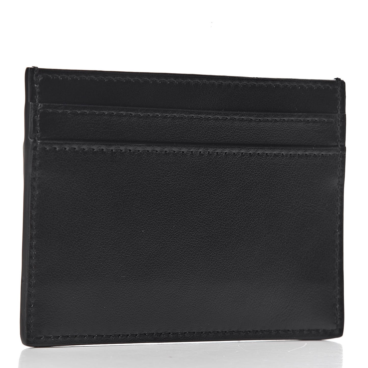 Calfskin Plate Card Case Black