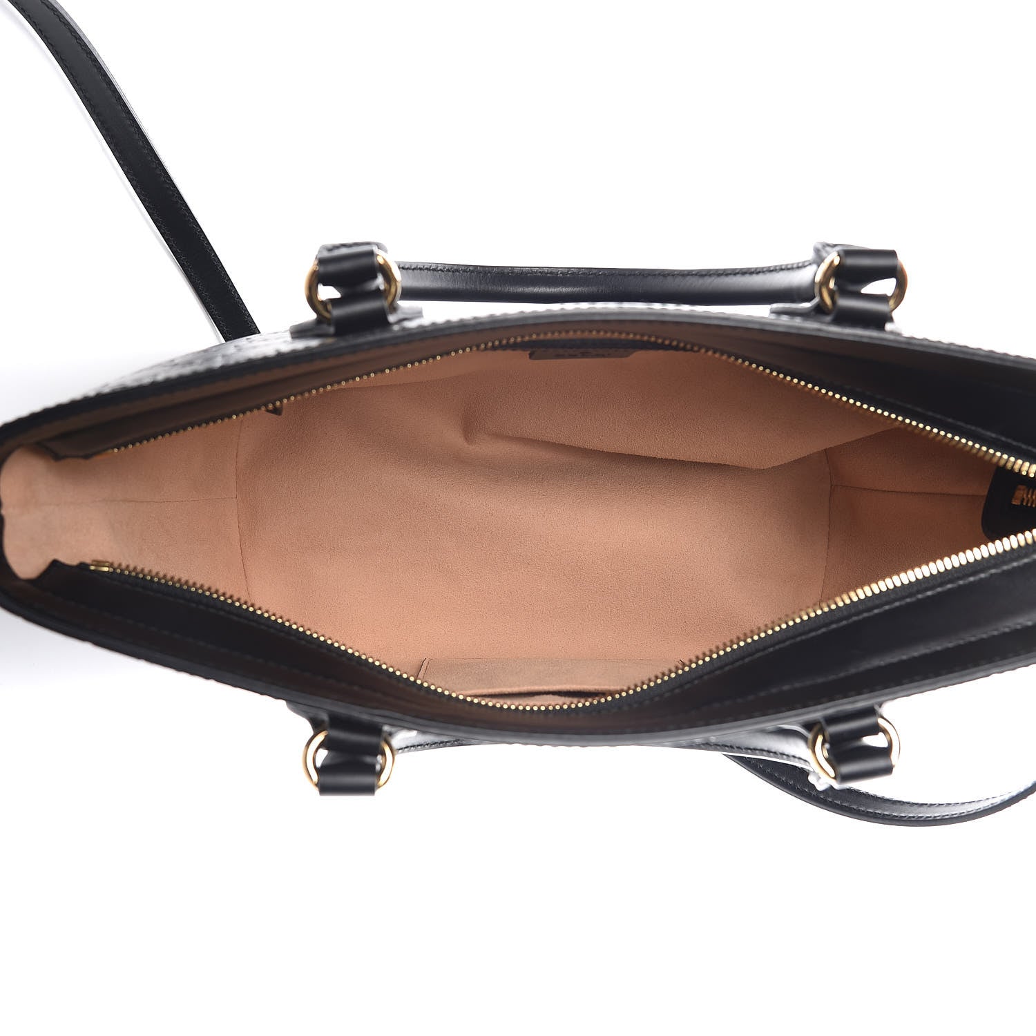 Gucci Guccissima Small Zippered Bucket Tote Black 6 of 16