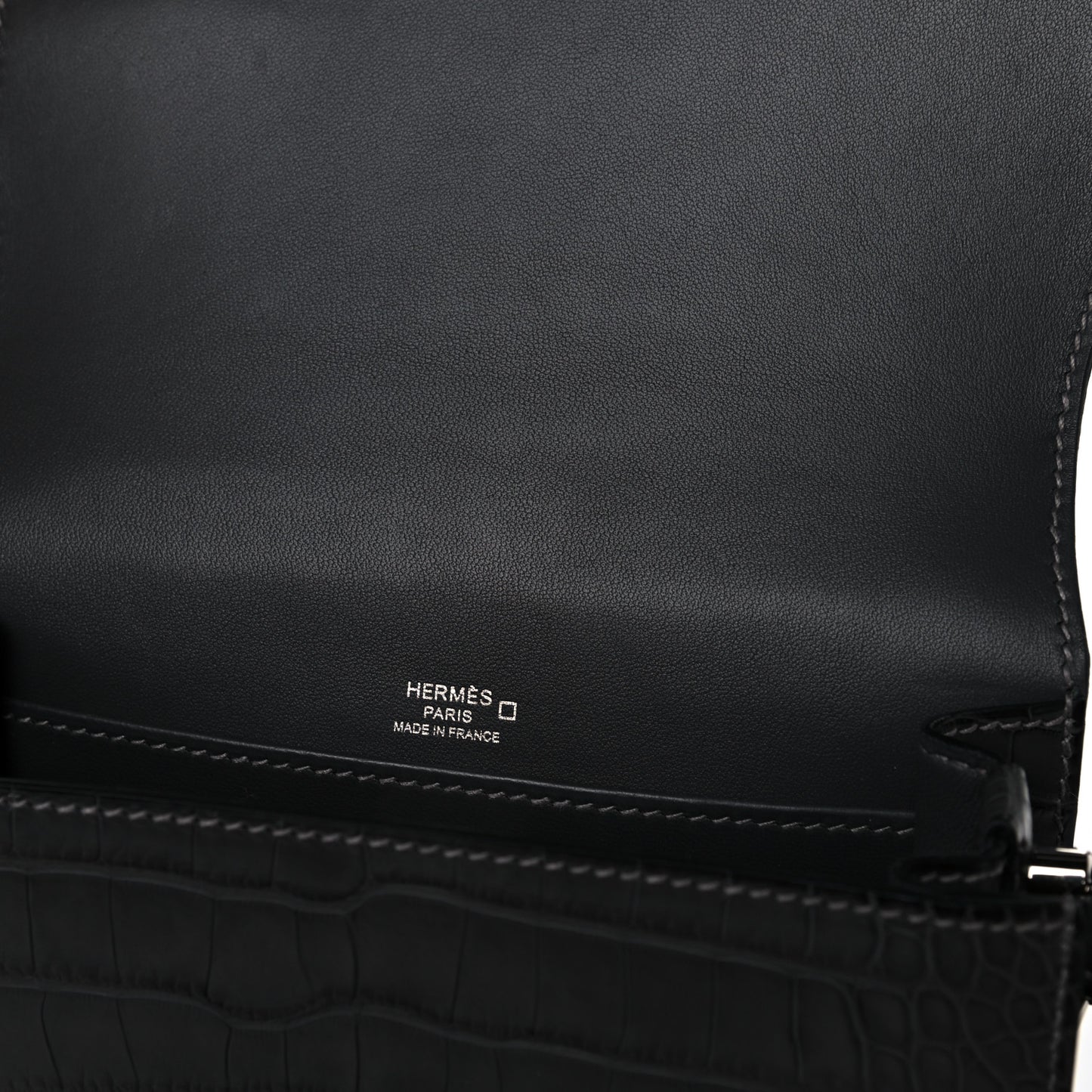 Matte Alligator Mini Sac Roulis Graphite