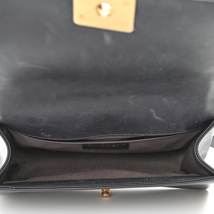 Chanel Calfskin Quilted Medium Boy Flap Dark Grey 4 of 14