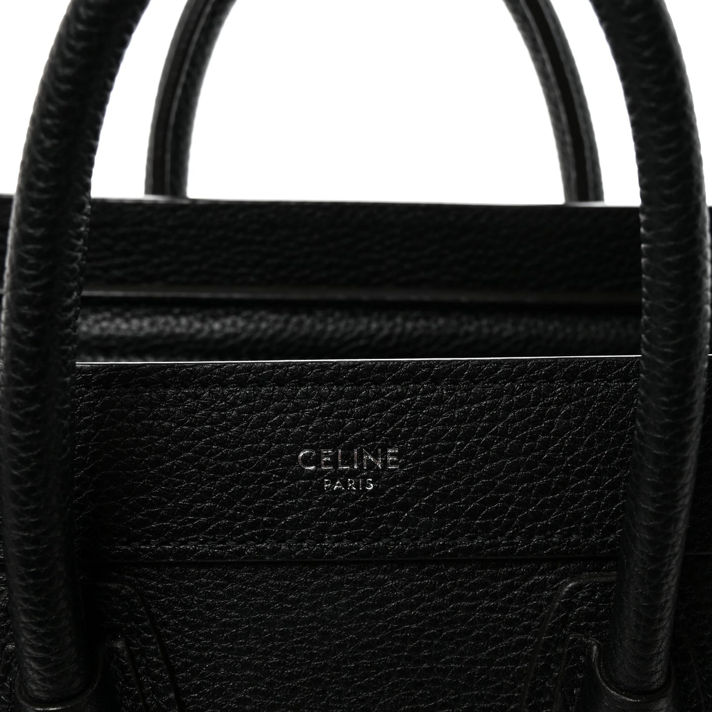 Drummed Calfskin Nano Luggage Black