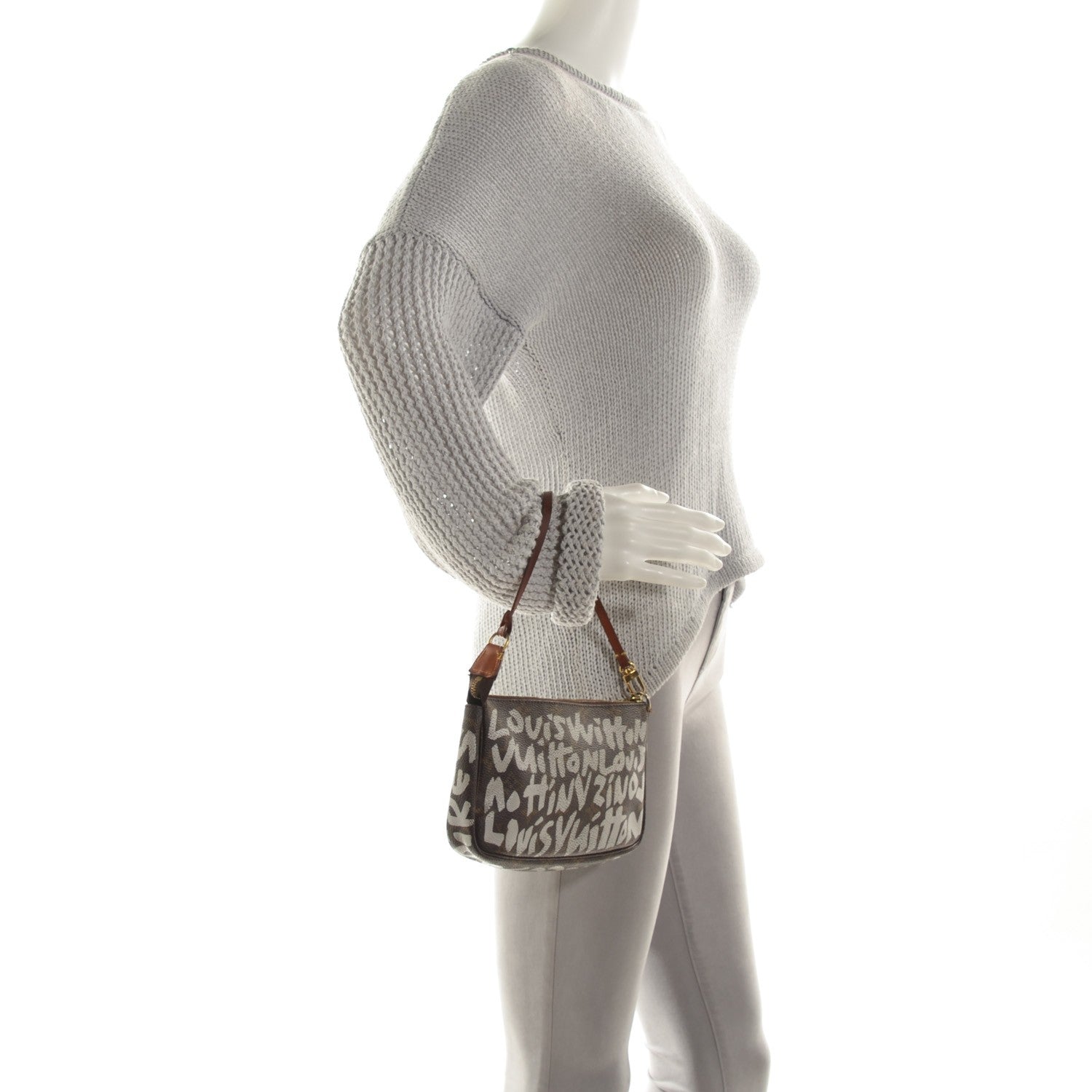 Louis Vuitton Monogram Graffiti Pochette Accessories Silver 2 of 7