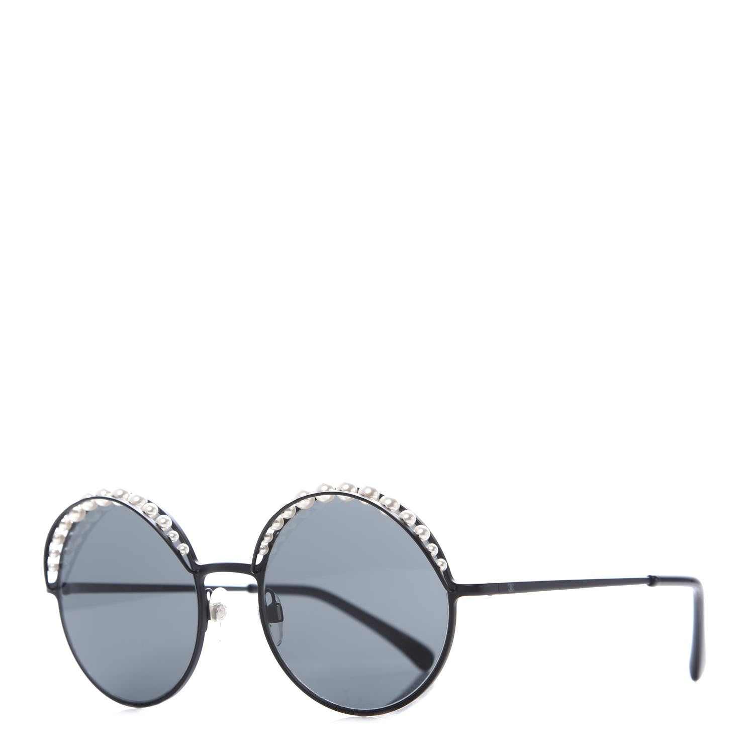 Chanel Pearl Round Sunglasses 4234-H Black 1 of 7