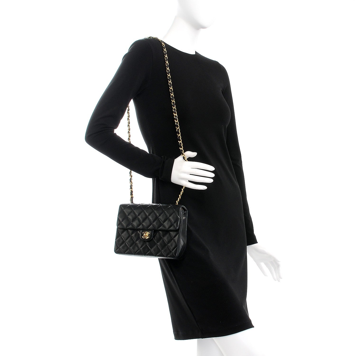 Chanel Lambskin Quilted Small Flap Black 2 of 9