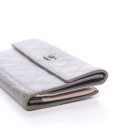 Chanel Aged Metallic Calfskin Large Palette Flap Wallet Silver 10 of 14