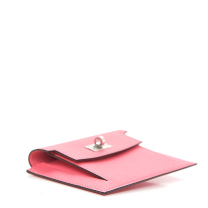 Hermes Epsom Kelly Pocket Compact Wallet Rose Azalee 3 of 7