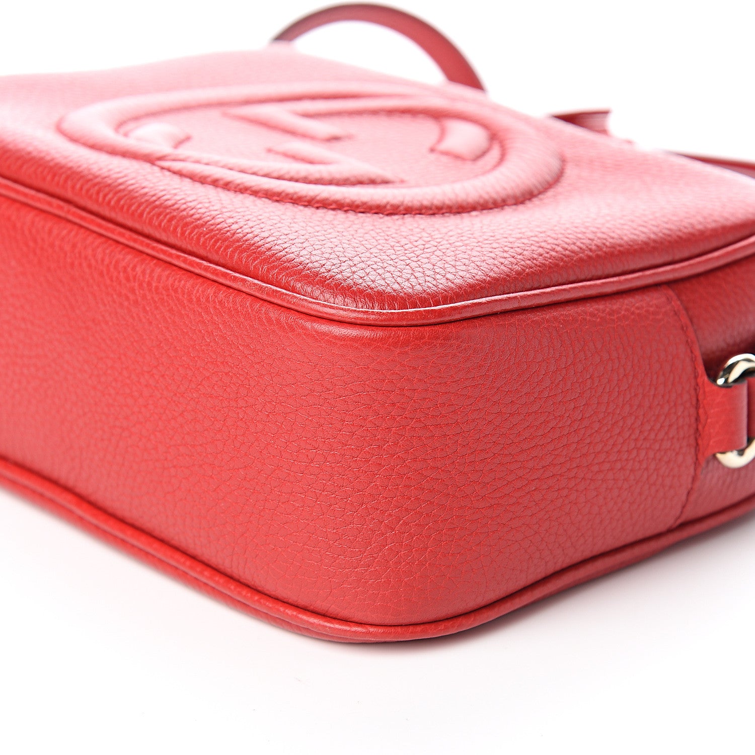 Gucci Pebbled Calfskin Small Soho Disco Bag Tabasco Red 8 of 8
