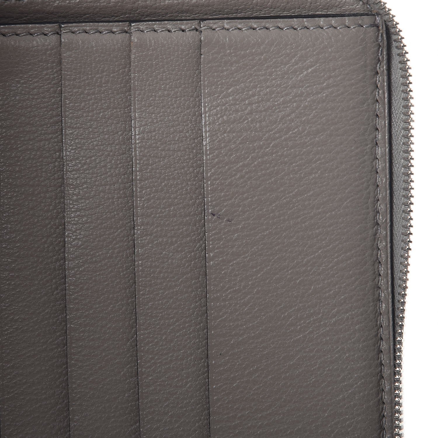 Hermes Ostrich Azap GM Combined Wallet Gris Tourterelle 8 of 8