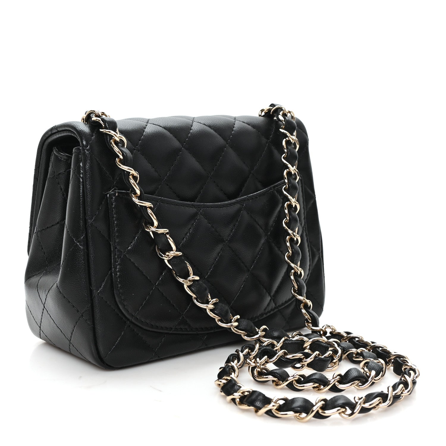 Chanel Lambskin Quilted Mini Square Flap Black 3 of 11