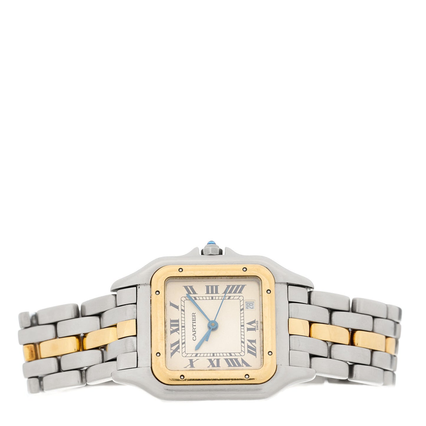 Stainless Steel 18K Yellow Gold 27mm Panthere Quartz Watch