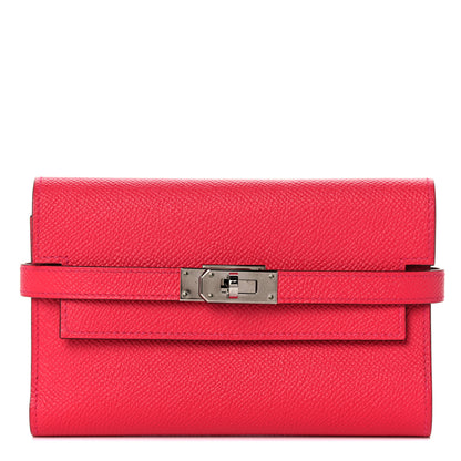 Hermes Epsom Medium Kelly Wallet Rose Extreme 1 of 11