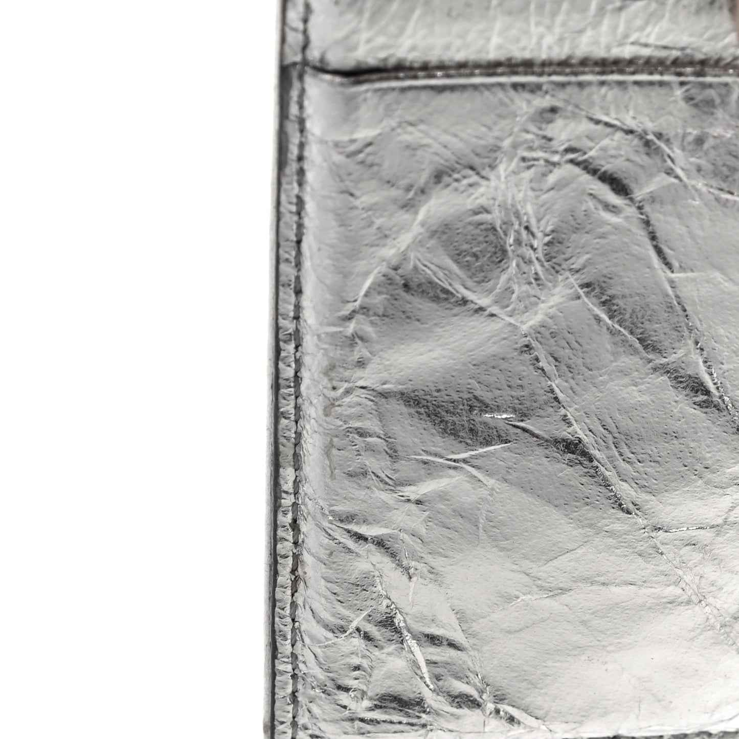 Metallic Calfskin Cannage Diorama Elancee Wallet Silver