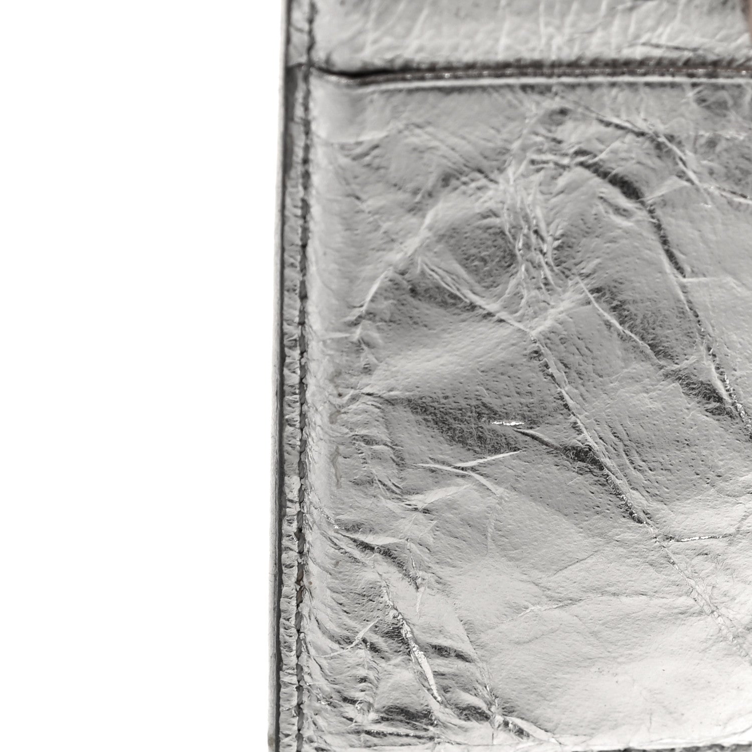 Christian Dior Metallic Calfskin Cannage Diorama Elancee Wallet Silver 11 of 12