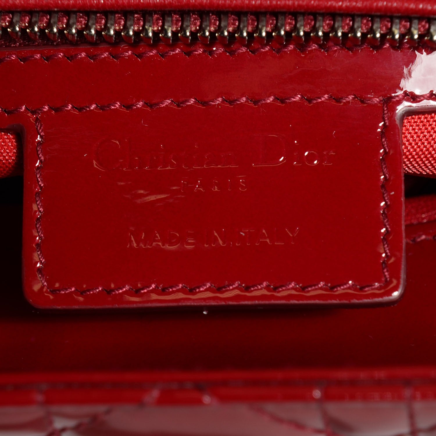 Christian Dior Patent Cannage Medium Lady Dior Red 8 of 9