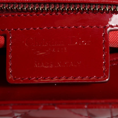 Christian Dior Patent Cannage Medium Lady Dior Red 8 of 9