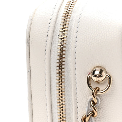 Chanel Caviar Quilted Camera Bag White 10 of 11