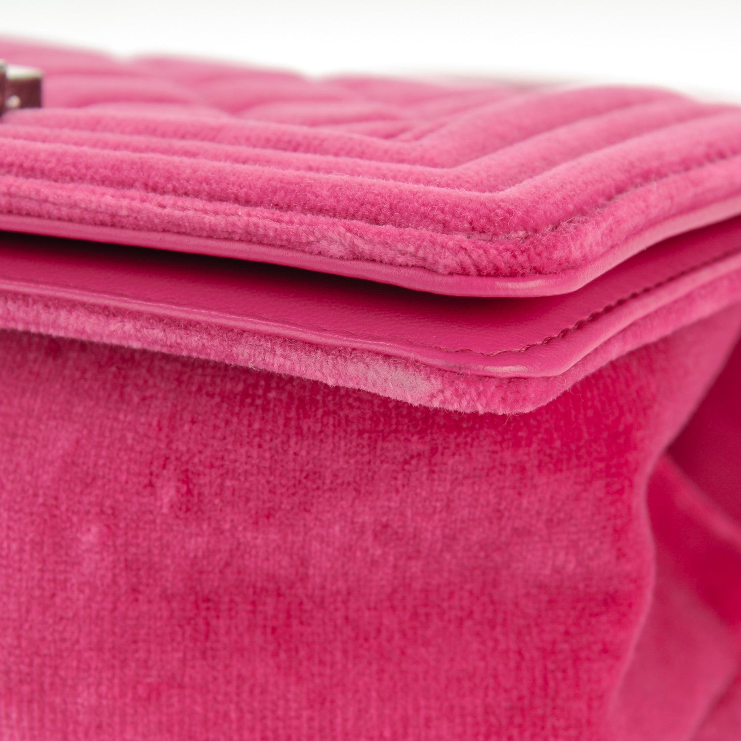 Chanel Velvet Quilted Small Boy Flap Pink 8 of 8