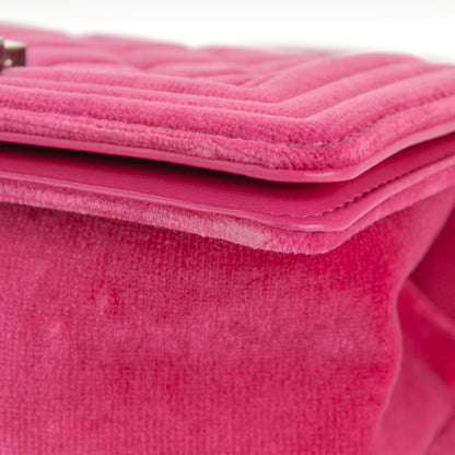 Chanel Velvet Quilted Small Boy Flap Pink 8 of 8