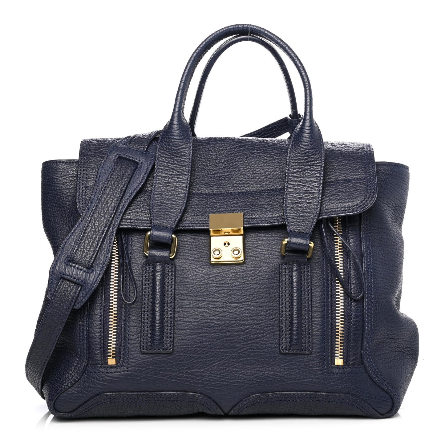 Textured Calfskin Medium Pashli Satchel Ink