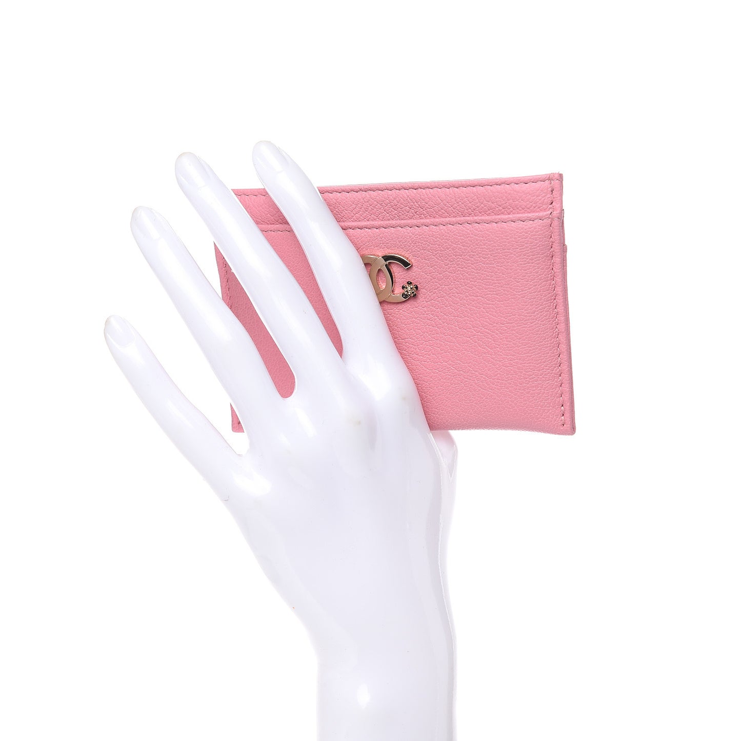 Goatskin CC Card Holder Pink