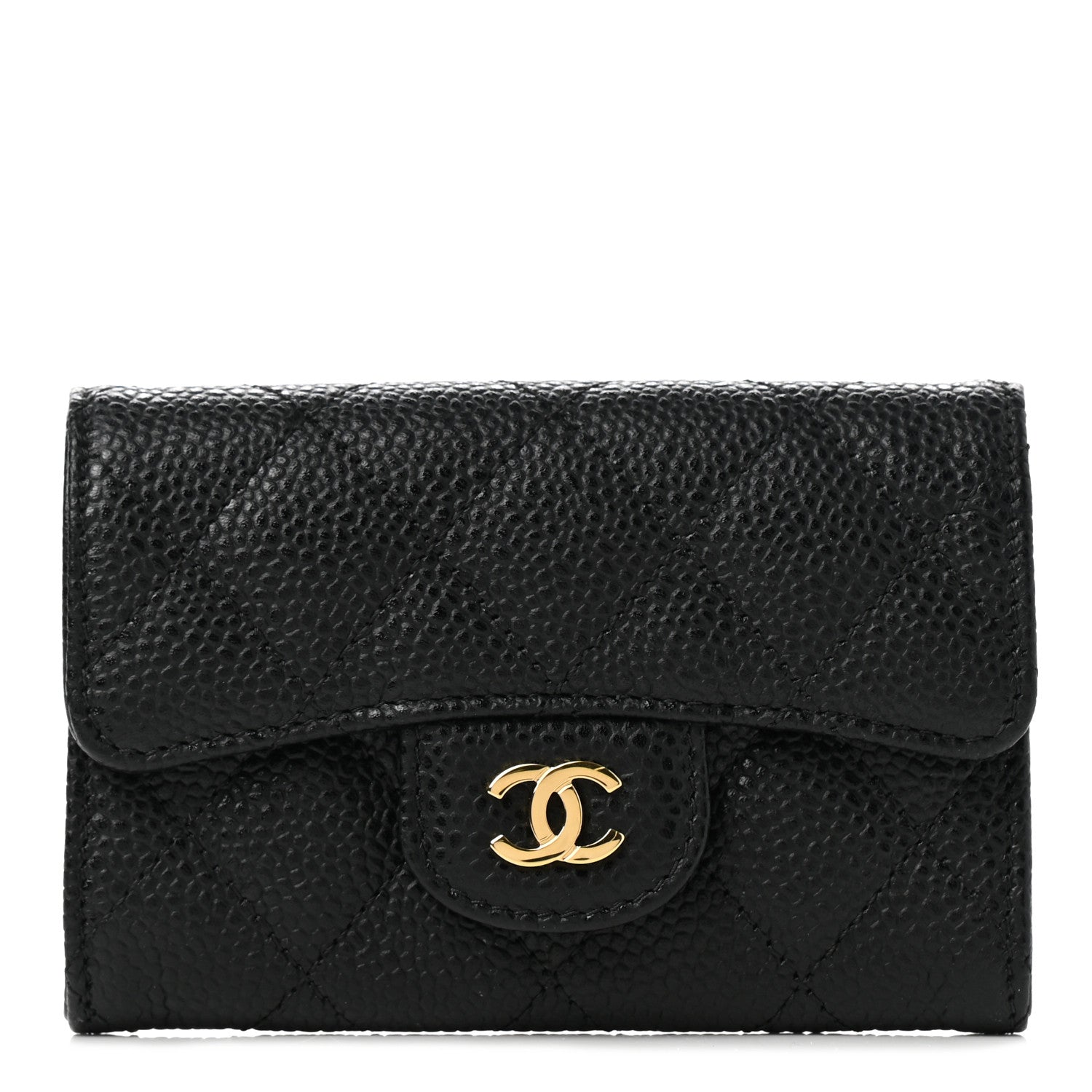 Chanel Caviar Quilted Flap Card Holder Black 1 of 8
