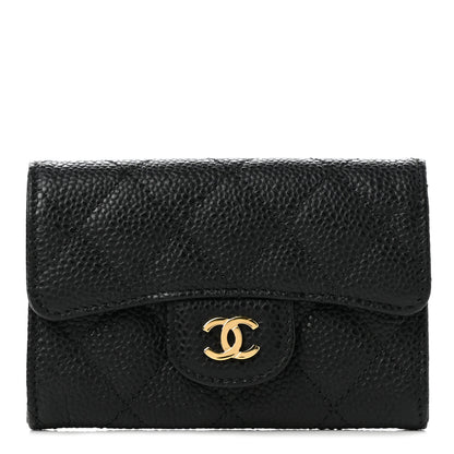 Chanel Caviar Quilted Flap Card Holder Black 1 of 8