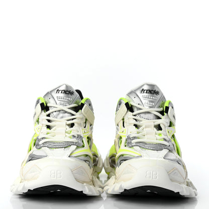 Balenciaga Rubber Mesh Bi-Color Womens Track.2 Open Sneakers 38 White Fluo Yellow 2 of 7