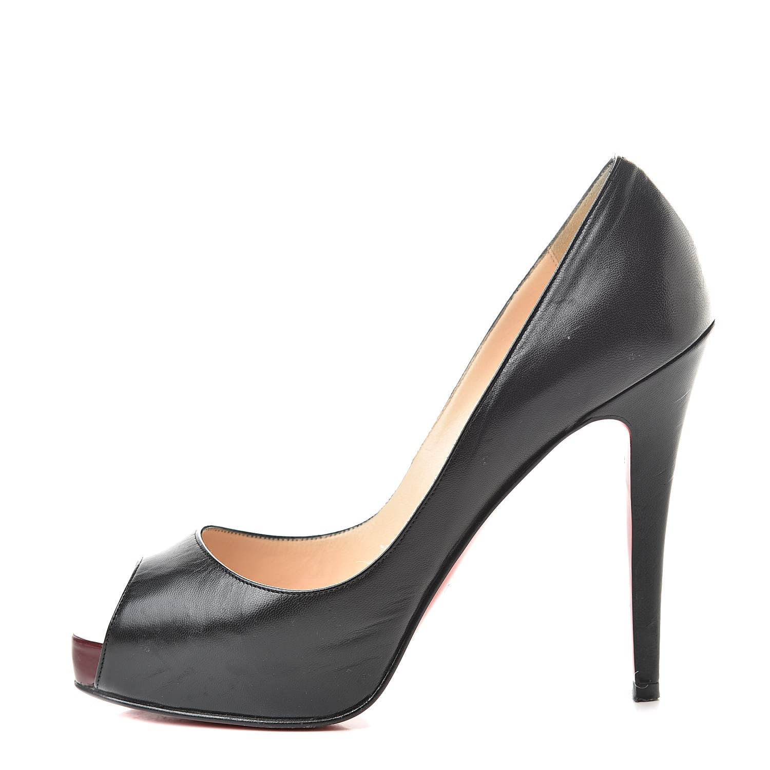Christian Louboutin Kid Very Prive 120 Pumps 36 Black Red 1 of 13