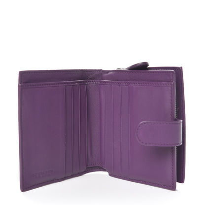 Bottega Veneta Nappa Intrecciato French Flap Wallet Plum 5 of 7