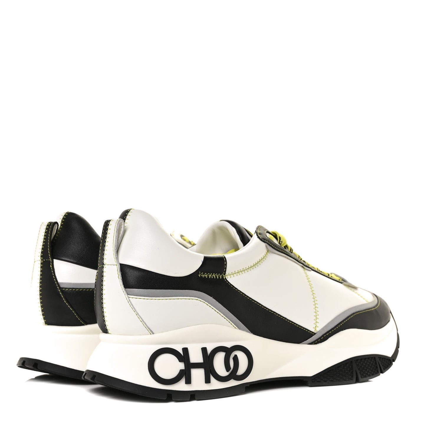 Calfskin Neoprene Mens Raine Sneakers 46 White