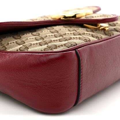 Gucci Monogram Azalea Calfskin Matelasse Diagonal Mini GG Marmont Shoulder Bag Beige Ebony New Cherry Red 9 of 10