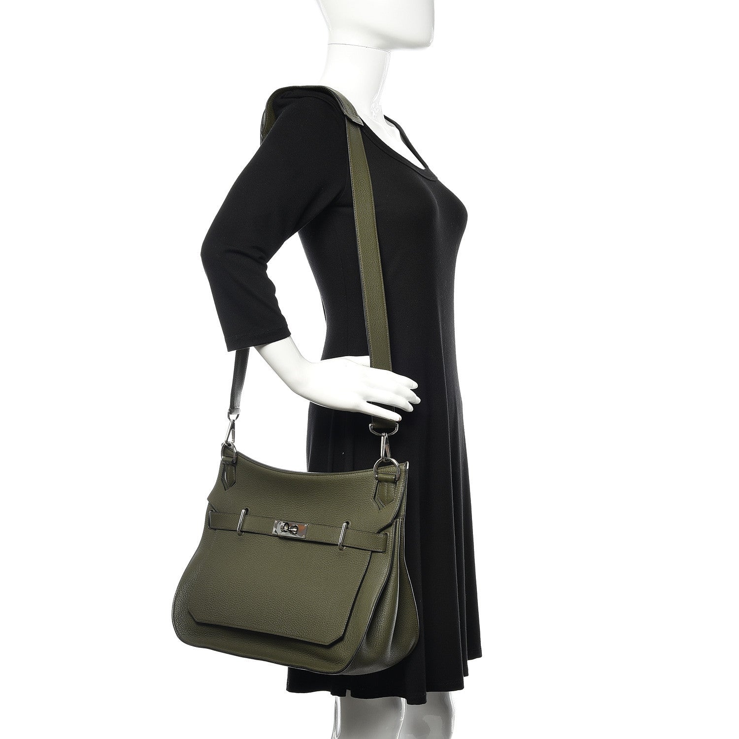 Hermes Taurillon Clemence Jypsiere 34 Vert Veronese 2 of 12
