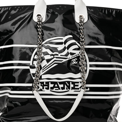 Chanel Vinyl Large La Pausa Bay Shopping Bag Black 8 of 10