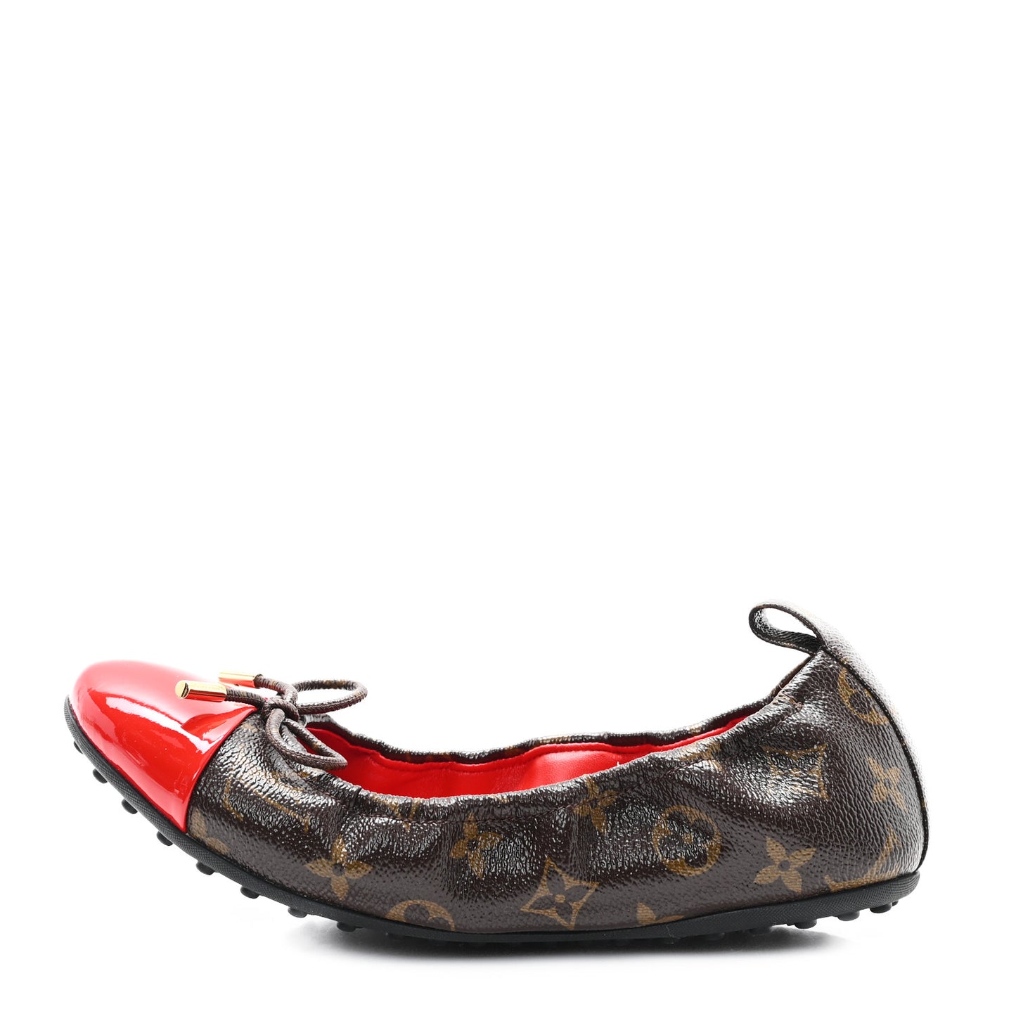 Monogram Patent Flirty Ballerina Flats 38.5 Coquelicot