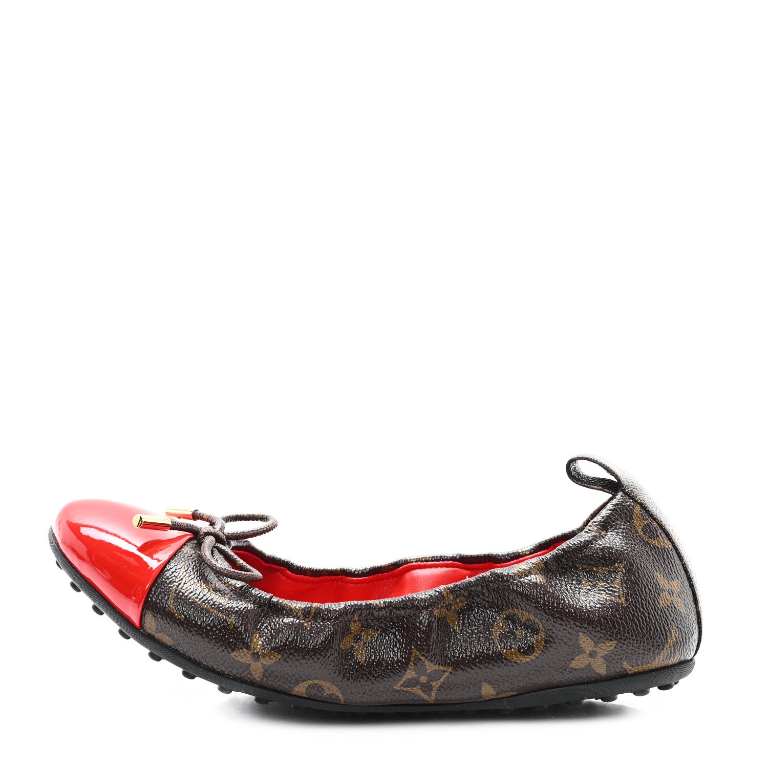 Louis Vuitton Monogram Patent Flirty Ballerina Flats 38.5 Coquelicot 1 of 11