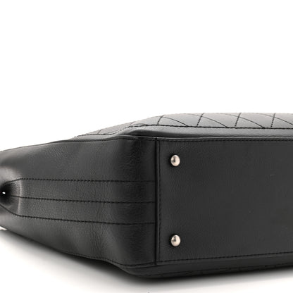 Chanel Bullskin Stitched Bi-Color Large Shopping Black 9 of 11