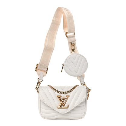 Louis Vuitton Calfskin New Wave Multi Pochette Snow 1 of 12