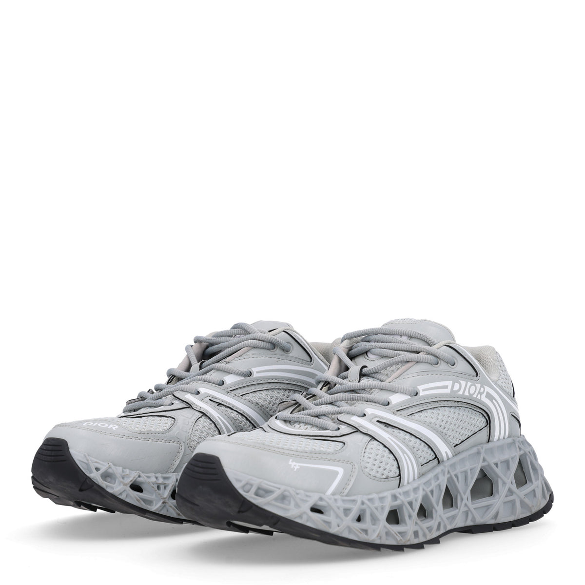 Christian Dior Technical Mesh Calfskin Mens B35 NXXT Sneakers 42 Grey 4 of 10
