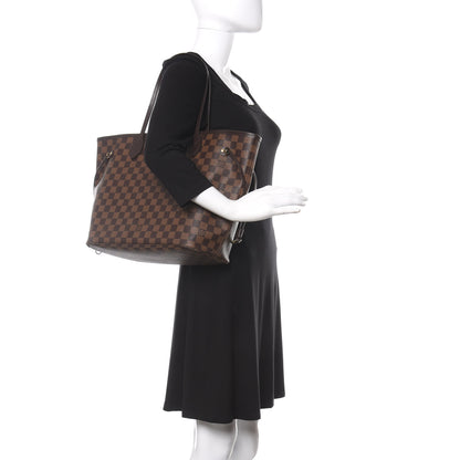 Louis Vuitton Damier Ebene Neo Neverfull MM Rose Ballerine 2 of 14