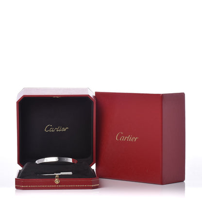 Cartier 18K White Gold LOVE Bracelet 18 7 of 7