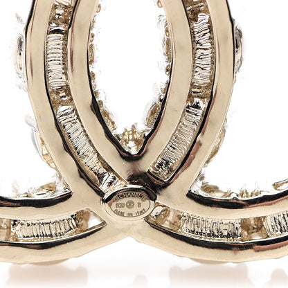 Chanel Crystal Pearl CC Dazzling Domino Brooch Gold 3 of 3