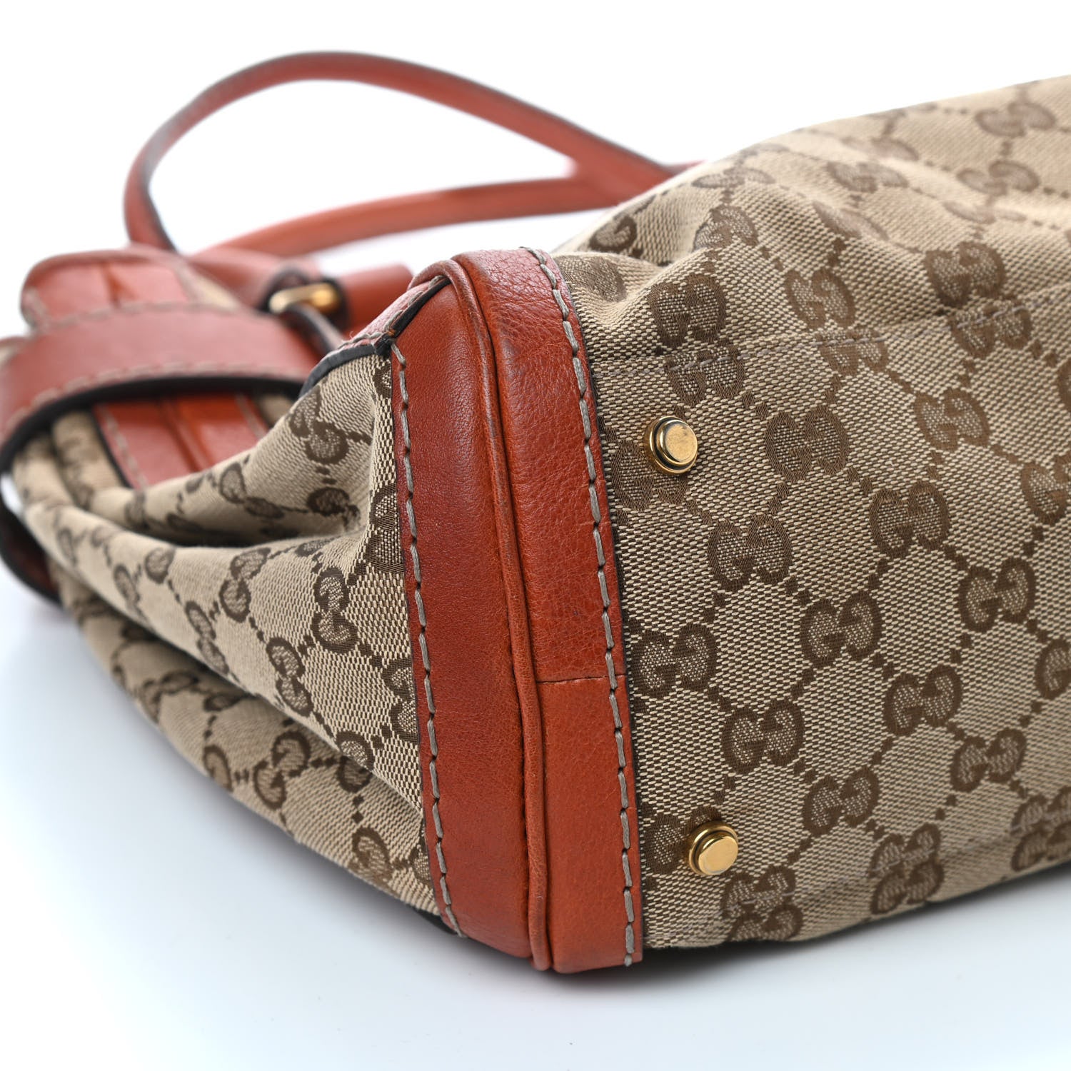 Gucci Monogram Medium GG Running Tote Orange 7 of 9
