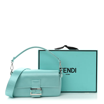 Fendi X TIFFANY Satin Nappa Silver Baguette Blue Tiffany Silver 13 of 13
