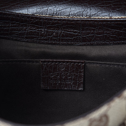 Gucci Monogram Horsebit Clutch Dark Brown 8 of 10