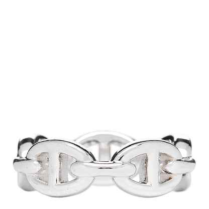 Hermes Sterling Silver PM Chaine d'Ancre Enchainee Band Ring 52 6 3 of 7